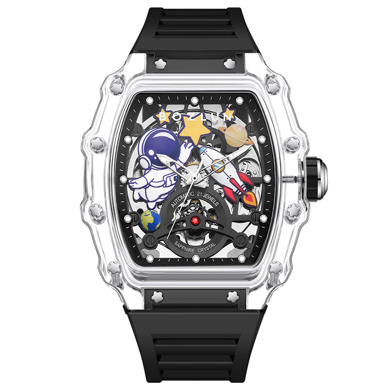 Bozlun BZ018 Stylish Mechanical Watch for Men Automatic Movement Modern Mechanical Watch