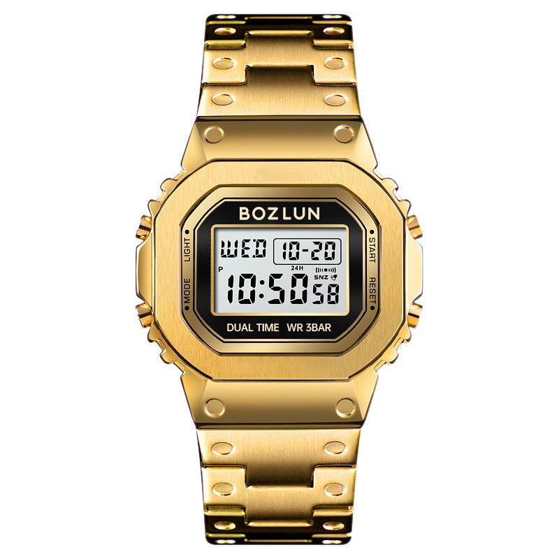 Fashion Trendy Bozlun BZ021 Digital Watch for Unisex Waterproof Multi Function Digital Watch