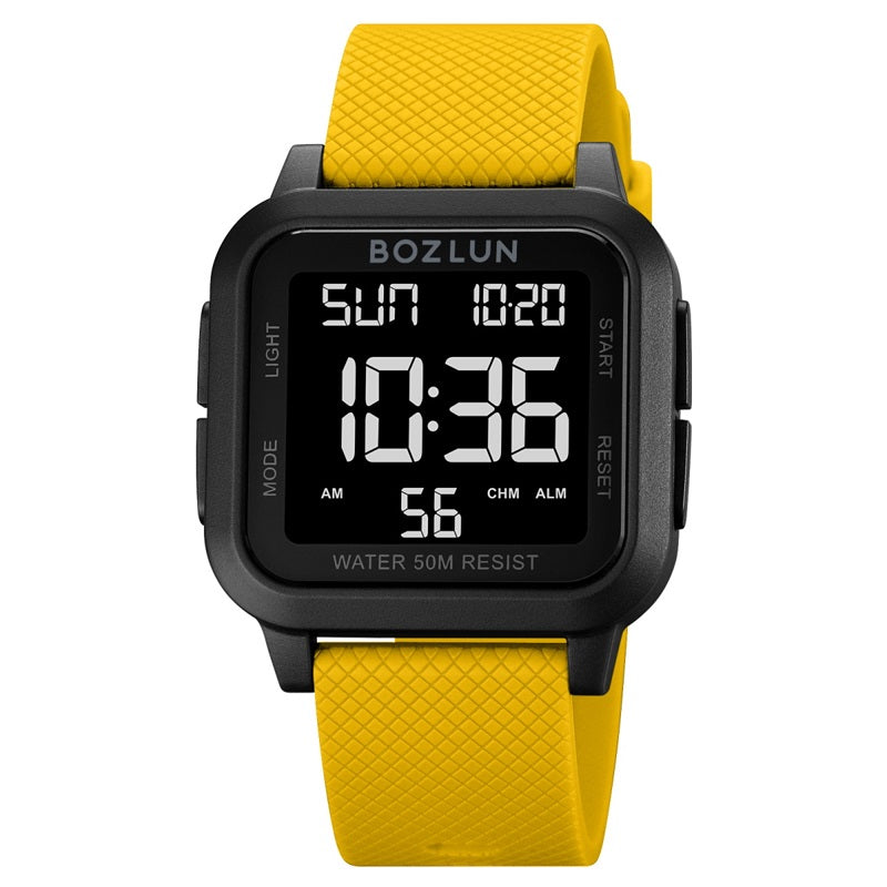 Stylish Bozlun BZ025 TPU Strap Digital Watch Unisex Design Fashionable Single Display Digital Watch