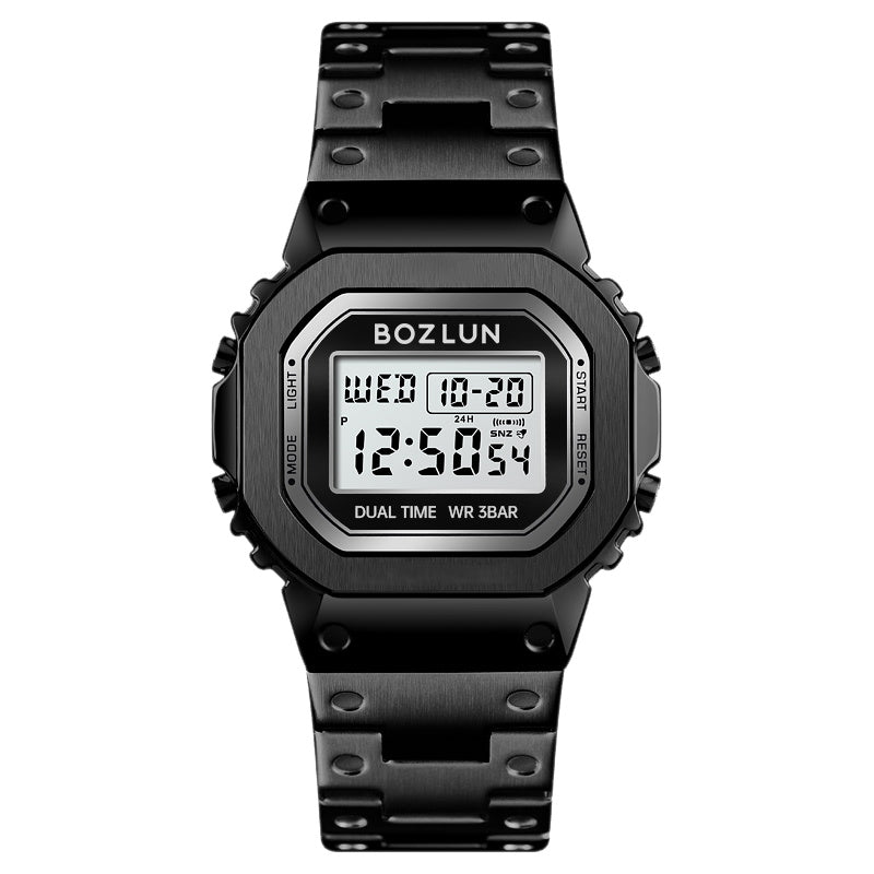 Bozlun BZ021 Unisex Digital Watch Hot Popular Style With Stainless Steel Strap Digital Watch