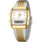 SKMEI Watch for Men Retro Analog Digital Watches Square Dual Display Men's Watches Luxury Stylish Casual Wristwatches
