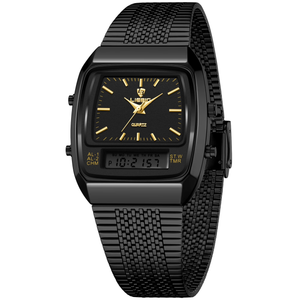 SKMEI Watch for Men Retro Analog Digital Watches Square Dual Display Men's Watches Luxury Stylish Casual Wristwatches