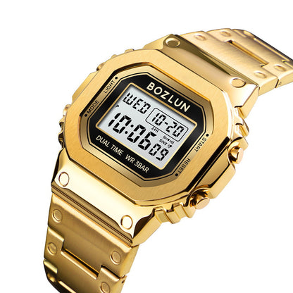 Fashion Trendy Bozlun BZ021 Digital Watch for Unisex Waterproof Multi Function Digital Watch