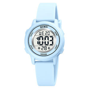 SKMEI Digital Watch, 50M Waterproof Sport Watch, Multifunction Luminous Watches Birthday Christmas Gifts for 5-7-10-12-Year-Old, Blue