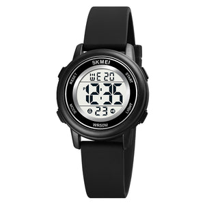SKMEI Kids Watch Digital Wristwatch Fashion Multifunction Waterproof Outdoor Sports Luminous Watch for Children Students Boys Girls Black