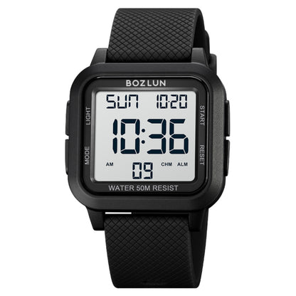 Stylish Bozlun BZ025 TPU Strap Digital Watch Unisex Design Fashionable Single Display Digital Watch