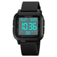 SKMEI Men Digital Sports Watch Ultra-Thin Large Face Waterproof Wrist Watches for Men with Stopwatch Countdown Timer Alarm Function Dual Time LED Back Light