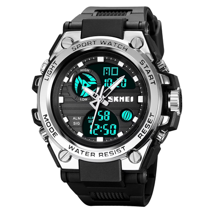 SKMEI Mens Digital Watch Sport Waterproof Watch Analog Military Tactical Watches LED Backlight Alarm Stopwatch Wrist Big Face Watches