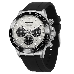 BOZLUN Watches for Men Analog Quartz Waterproof Watch Multifunction Chronograph Luminous Business Mens Watch Casual Silicone Wrist Watches