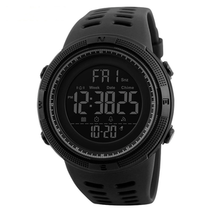 SKMEI Men's Watch, Waterproof Digital Sport Watch, Military Digital Watch Alarm Back Light Classic Watch, Black