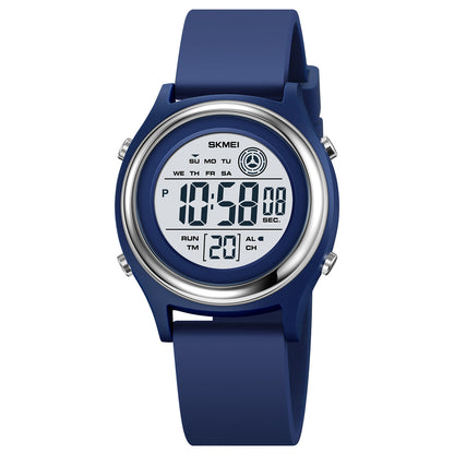 SKMEI Digital Watch for Outdoor Sport Multifunctional Chronograph LED 50 M Waterproof for Ages 5-13 Gift