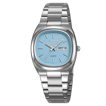 SKMEI Womens Watch Stainless Steel Waterproof Quartz Analog Watches for Women Casual Fashion Wristwatch