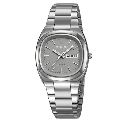 SKMEI Womens Watch Stainless Steel Waterproof Quartz Analog Watches for Women Casual Fashion Wristwatch