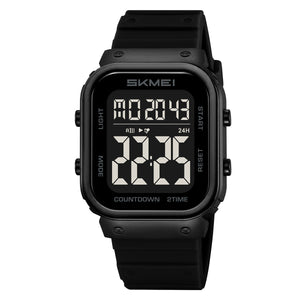 SKMEI Mens Digital Watch Outdoor Sports Waterproof Large Face Wrist Watches with LED Back Ligh/Alarm/Stopwatch