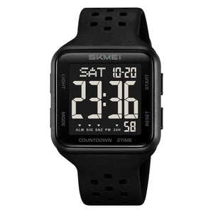 SKMEI Mens Digital Watch Outdoor Sports Waterproof Large Face Wrist Watches with LED Back Ligh/Alarm/Stopwatch