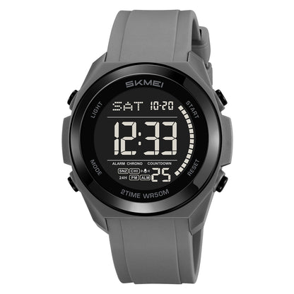SKMEI Mens Digital Watch, Sport Military Watches for Men Waterproof LED Screen Large Face Tactical Watch with Dual Time Alarm Stopwatch Wrist Watch