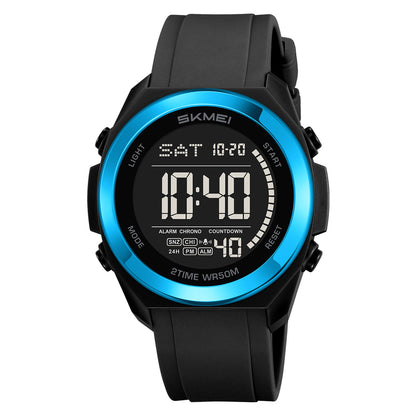 SKMEI Mens Digital Watch, Sport Military Watches for Men Waterproof LED Screen Large Face Tactical Watch with Dual Time Alarm Stopwatch Wrist Watch