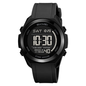 SKMEI Mens Digital Watch, Sport Military Watches for Men Waterproof LED Screen Large Face Tactical Watch with Dual Time Alarm Stopwatch Wrist Watch