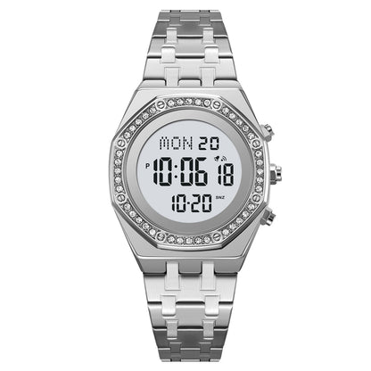 SKMEI Women's Digital Watch Stainless Steel Watch for Women Waterproof Dual Time Date Gift for Women