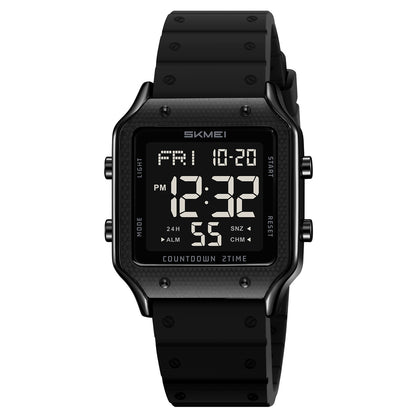 SKMEI Watches for Women Outdoor Sport Digital Watch Waterproof Chronograph Womens Wristwatch with Alarm/Back Light/Dual Time