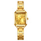 SKMEI Watches for Women Rectangular Ladies Quartz Watch Elegant Dainty Stainless Steel Womens Small Watch