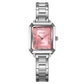 SKMEI Watches for Women Rectangular Ladies Quartz Watch Elegant Dainty Stainless Steel Womens Small Watch