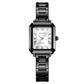 SKMEI Watches for Women Rectangular Ladies Quartz Watch Elegant Dainty Stainless Steel Womens Small Watch