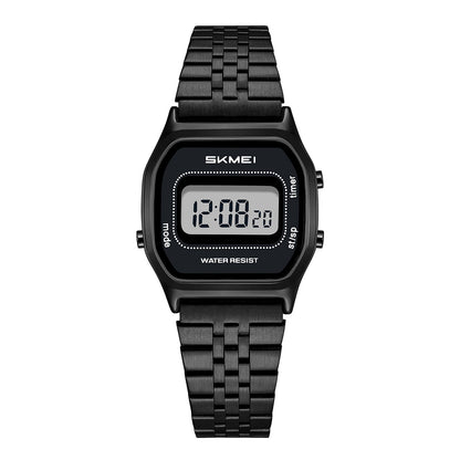 SKMEI Watch for Women Waterproof Digital Watch Square Stainless Steel Women Watch