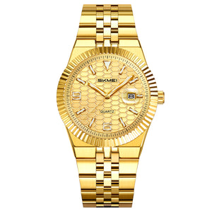 SKMEI Watch for Men Stainless Steel Waterproof Analog Quartz Mens Watches Business Date Luxury Casual Wrist Watch