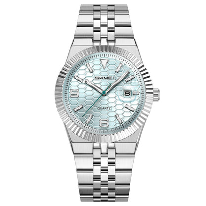 SKMEI Watch for Men Stainless Steel Waterproof Analog Quartz Mens Watches Business Date Luxury Casual Wrist Watch