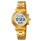 SKMEI Women Digital Watch Waterproof Dual Time Date LED Watch Ladies Business Wristwatch Stainless Steel Watch for Women