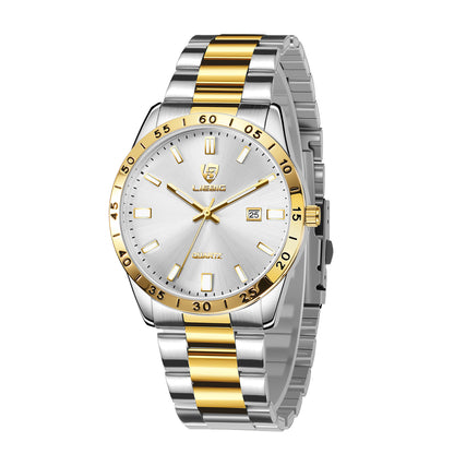 SKMEI Mens Watches Waterproof Analog Quartz Watch for Men with Date Luminous Fashion Stainless Steel Wristwatch