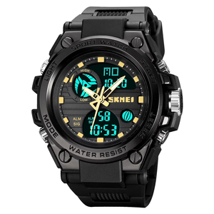 SKMEI Mens Digital Watch Sport Waterproof Watch Analog Military Tactical Watches LED Backlight Alarm Stopwatch Wrist Big Face Watches