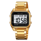 SKMEI Men's Digital Stainless Steel Watch Large Face LED Casual Sport Watches Waterproof Dual Time Date Wristwatch