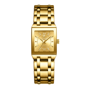 LIEBIG Gold Watches for Women Luxury Ladies Quartz Wrist Watches with Roman Numerals Square Fashion Business Casual Watch