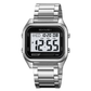 SKMEI Men's Digital Stainless Steel Watch Large Face LED Casual Sport Watches Waterproof Dual Time Date Wristwatch