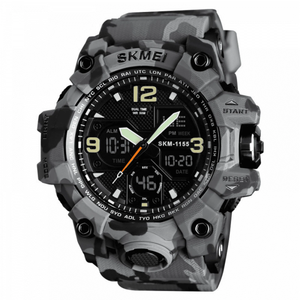 Men's Analog Sports Watch Military Watch Outdoor LED Stopwatch Digital Electronic Watches Large Dual Display Waterproof Tactical Army Watches for Men