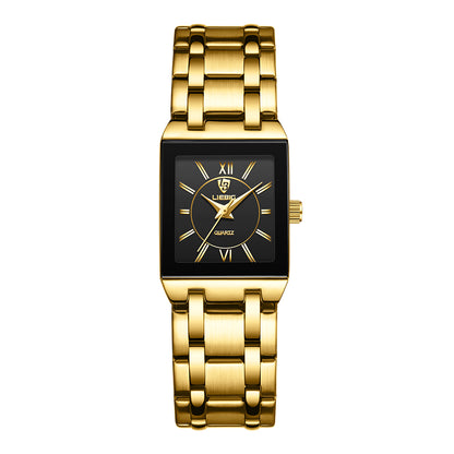 LIEBIG Gold Watches for Women Luxury Ladies Quartz Wrist Watches with Roman Numerals Square Fashion Business Casual Watch