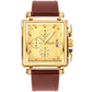SKMEI Square Watches for Men Chronograph Fashion Business Quartz Watch Luminous Waterproof Casual Wrist Watches Auto Date