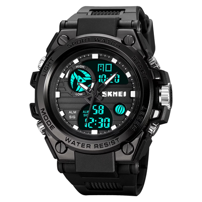 SKMEI Mens Digital Watch Sport Waterproof Watch Analog Military Tactical Watches LED Backlight Alarm Stopwatch Wrist Big Face Watches