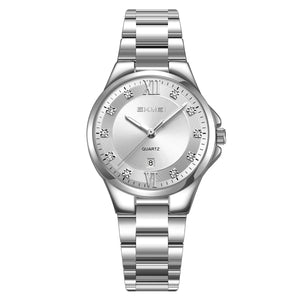 SKMEI Watches for Women Easy Read Waterproof Ladies Watch Analog Quartz Stainless Steel Date Womens Wristwatch Gift
