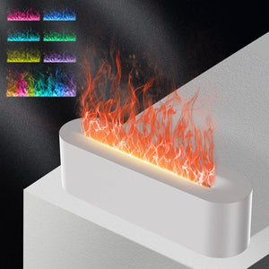 BOZLUN DQ709 Colorful Flame Air Aroma Diffuser Humidifier, 7 Colors Changing Oil Diffuser