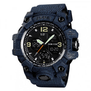 Men's Analog Sports Watch Military Watch Outdoor LED Stopwatch Digital Electronic Watches Large Dual Display Waterproof Tactical Army Watches for Men