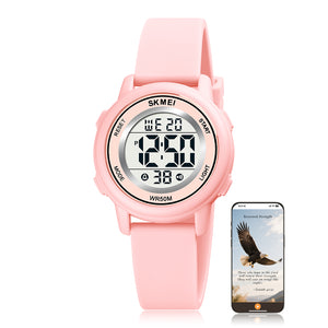 SKMEI Digital Watches Multifunction Waterproof Watch Alarm Luminous，Sports Wristwatch with Bible Verse